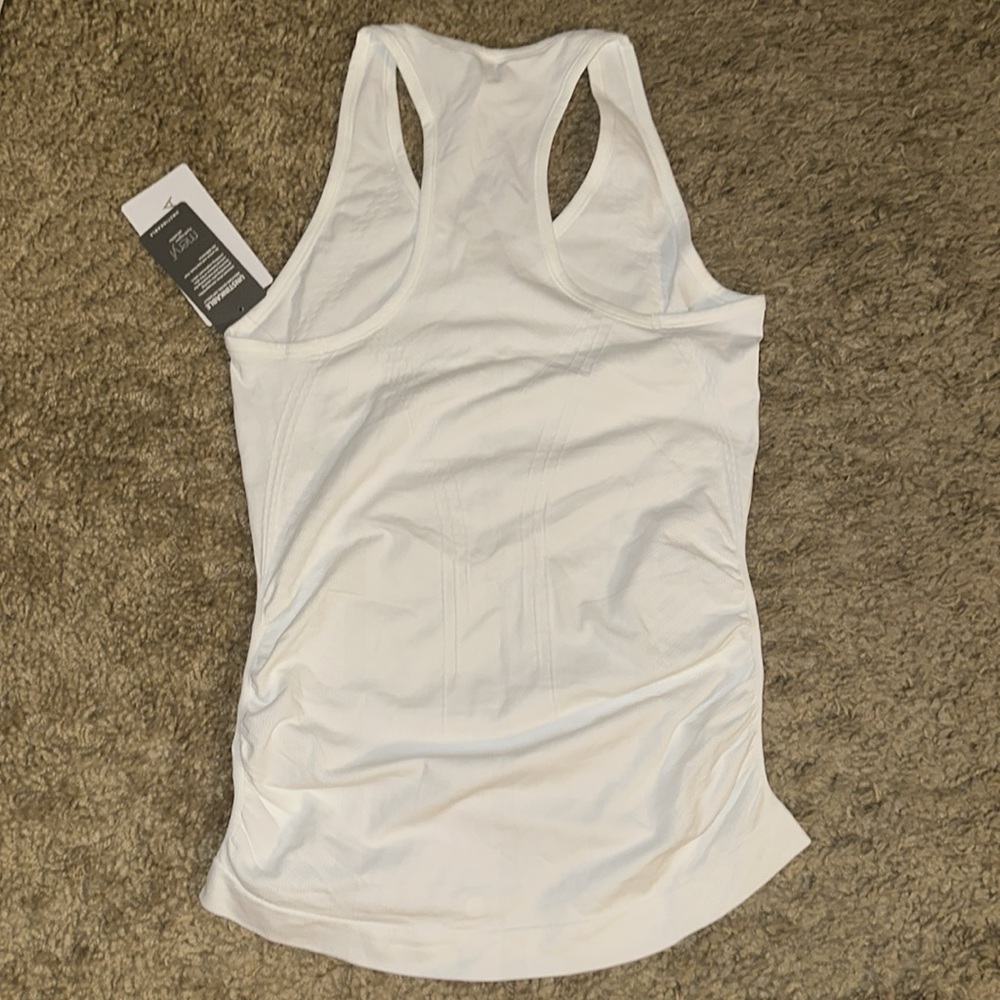 NWT Athleta Speedlight Seamless White Racerback Tank (S) - Picture 2 of 5